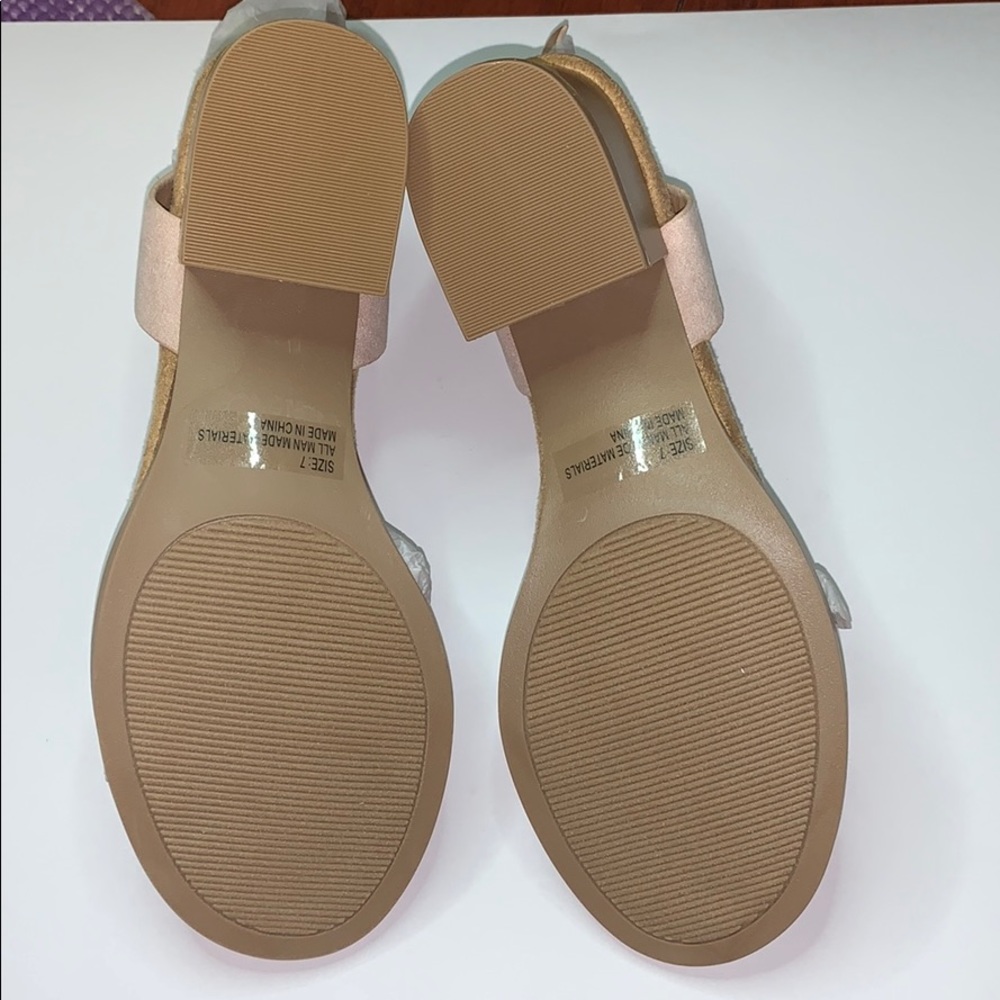 Charlotte Russe Suede Mini Wedge Sandal 👡 - Picture 3 of 5
